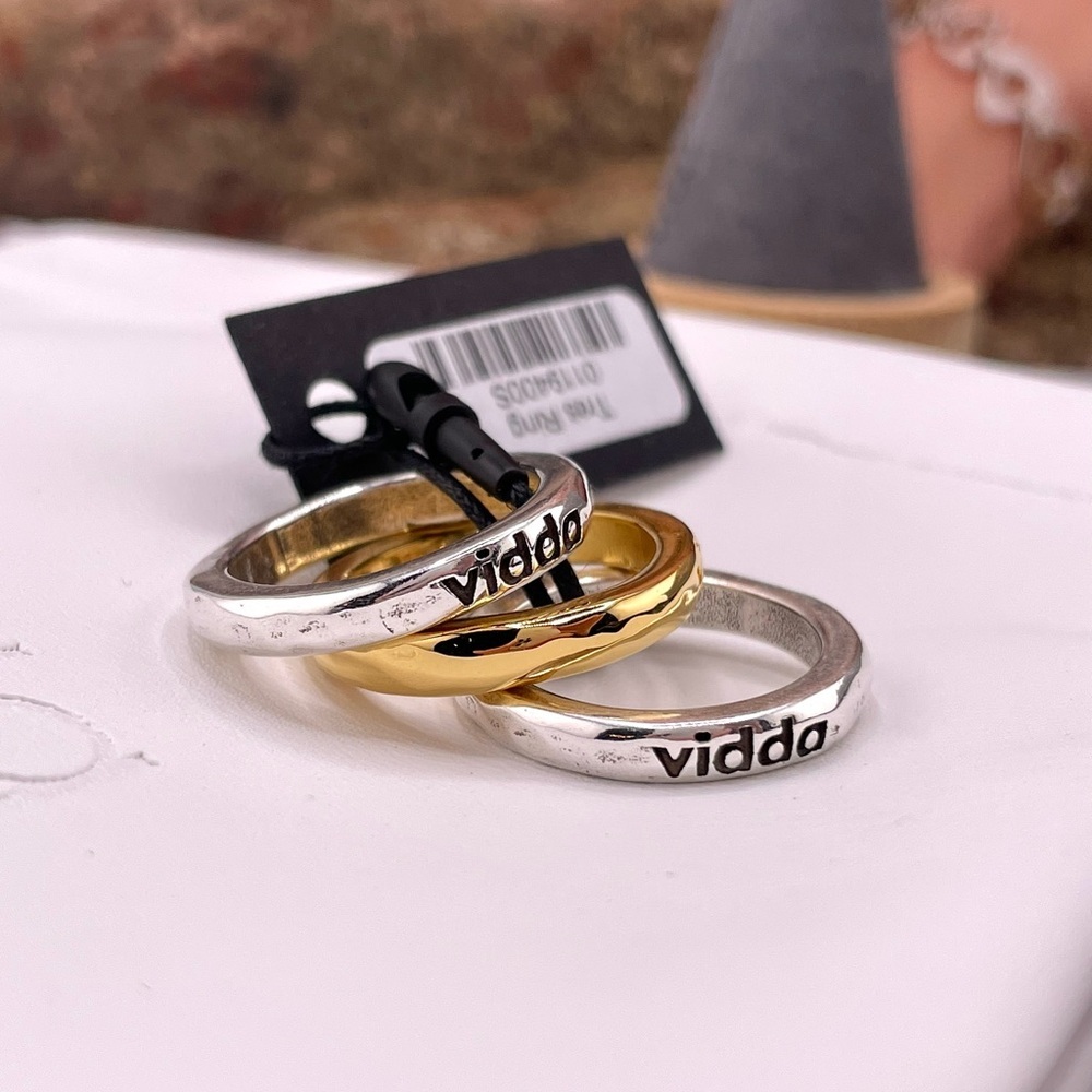 Three separate rings, silver and gold - Picture 4 of 6